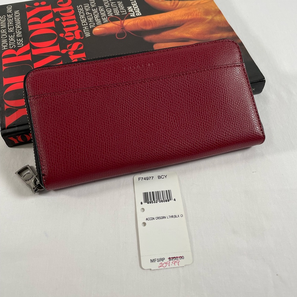 Brand New Coach Men Leather Long Large Red Wallet F74977